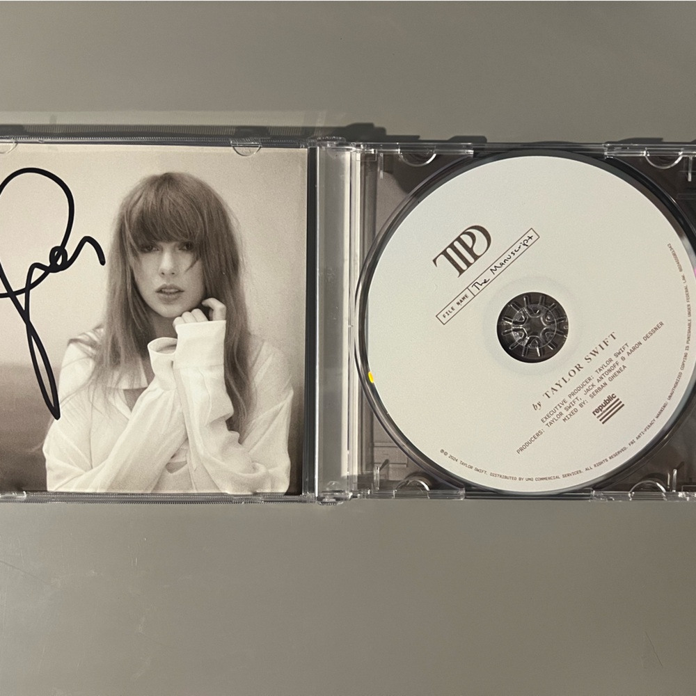 Taylor Swift Signed TTPD CD